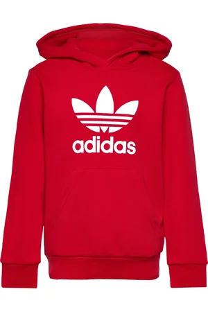 adidas Trefoil Hoodie Tops Sweat-shirts & Hoodies Hoodies Red