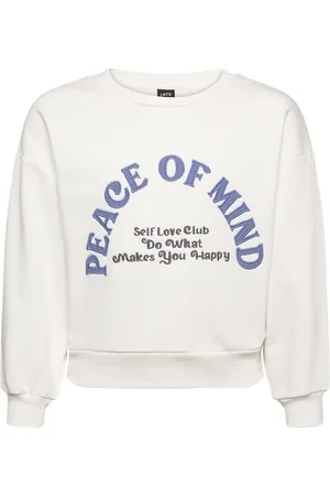 LMTD Nlfheace Ls Short Sweat Tops Sweat-shirts & Hoodies Sweat-shirts White