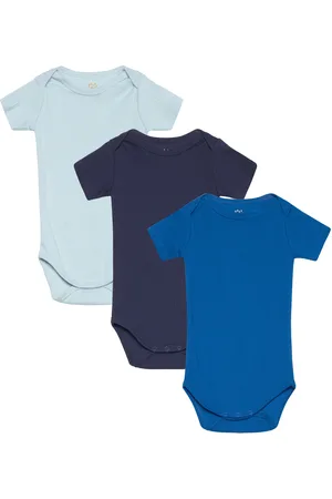 Copenhagen Colors 3 Pack Rib Jersey Short Sleeve Body Bodies Short-sleeved Blue