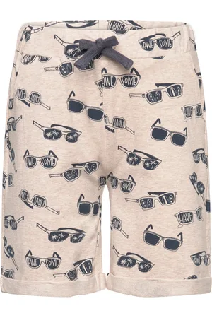 Minymo Shorts Aop Sweat Bottoms Shorts Beige
