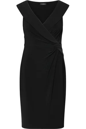 Ralph Lauren Jersey Off-The-Shoulder Cocktail Dress Lyhyt Mekko Black