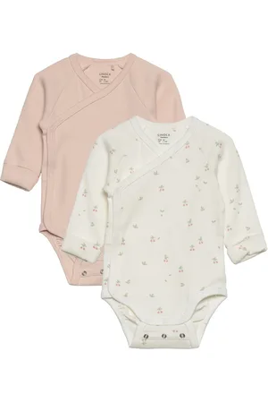 Lindex Body Wrap 2 P Rib Newborn Bodies Wrap Bodies Multi/patterned