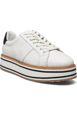 Ralph Lauren Amelia Leather Platform Sneaker Matalavartiset Sneakerit Tennarit Cream