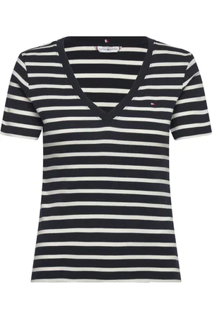 Tommy Hilfiger New Slim Cody V-Nk Ss Tops T-shirts & Tops Short-sleeved Navy