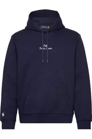 Ralph Lauren Logo Double-Knit Hoodie Tops Sweat-shirts & Hoodies Hoodies Navy