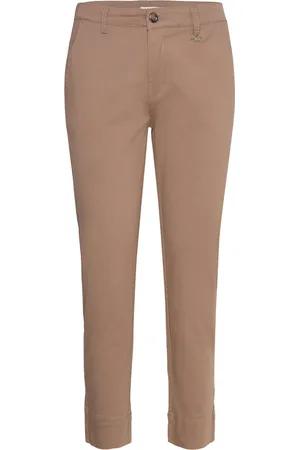 Claire Woman Thareza - Trousers Bottoms Trousers Chinos Beige
