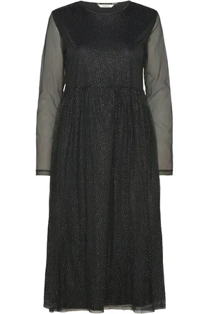 Cream Crthava Dress - Zally Fit Polvipituinen Mekko Black