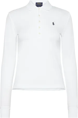 Ralph Lauren Slim Fit Stretch Polo Shirt Tops T-shirts & Tops Polos White