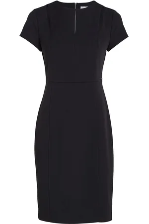 Calvin Klein Scuba Crepe Ss Cut Out Dress Lyhyt Mekko Black