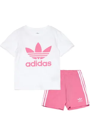 adidas Short Tee Set Sets Sets With Short-sleeved T-shirt Pink