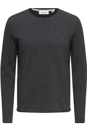 Only & Sons Onsniguel Reg 12 Stripe Crew Knit Tops Knitwear Round Necks Navy