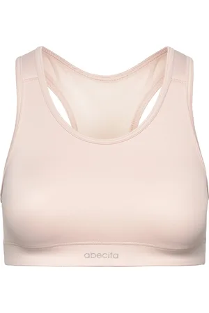 Abecita Mindful Sports Bra Reco Moulded Cups Lingerie Bras & Tops Sports Bras - All Beige