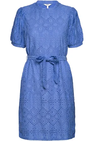Object Objfeodora S/S Short Dress Noos Lyhyt Mekko Blue