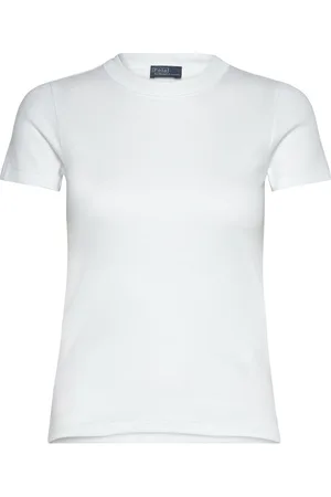 Ralph Lauren Ribbed Cotton Tee Tops T-shirts & Tops Short-sleeved White