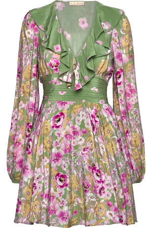 by Ti Mo Crepe Shirt Dress Lyhyt Mekko Green