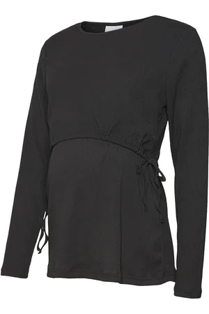 Mama;licious Mlcaileen June L/S Jrs Top 2F Tops T-shirts & Tops Long-sleeved Black