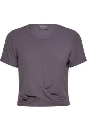 Endurance Katero W Rib Knot Tee Sport Women Sport Clothing Sports Tops & T-shirts Sport Crop Tops Sport Short-sleeved Crop Tops Purple