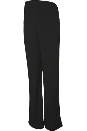 Mama;licious Mlcaileen Flared Jrs Pants Hw Bottoms Trousers Joggers Black