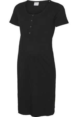 Mama;licious Mlmira Solid Jrs Nightgown 2F A. E. Noos Yöpaita Black