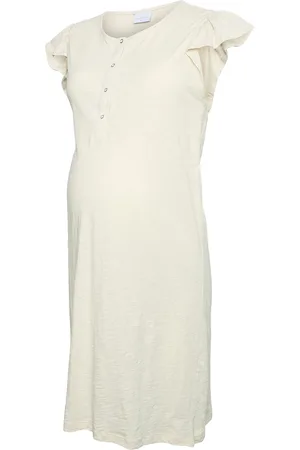Mama;licious Mlivana Lia Cap Jrs Nightgown 2F Noos Baby & Maternity Maternity Clothes Cream