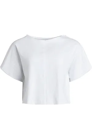 Rethinkit Tee Short Raw Edges Caen Sport Women Sport Clothing Sports Tops & T-shirts Sport T-shirts White