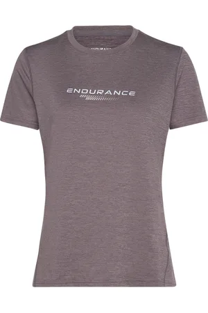 Endurance Wange W Melange S/S Tee Sport Women Sport Clothing Sports Tops & T-shirts Sport T-shirts Grey