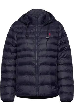 Ralph Lauren Water-Resistant Packable Hooded Jacket Vuorillinen Takki Topattu Takki Navy