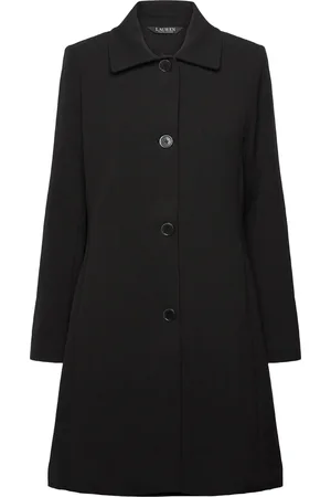 Ralph Lauren Crepe Coat Ohut Pitkä Takki Black