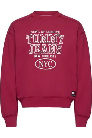 Tommy Hilfiger Tjm Bxy Wshd Prep Explr Crew Ext Tops Sweat-shirts & Hoodies Sweat-shirts Burgundy