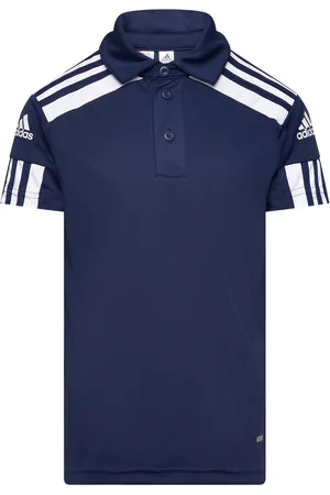 adidas Squadra21 Polo Youth Tops T-shirts Polo Shirts Short-sleeved Polo Shirts Navy