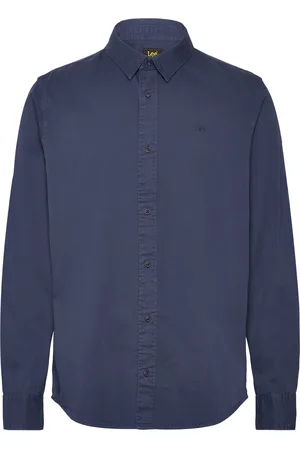 Lee Patch Shirt Tops Shirts Casual Blue
