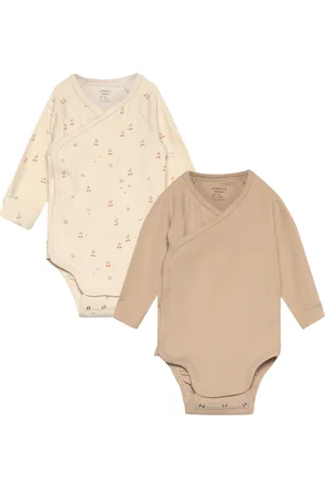 Lindex Body Wrap 2 P Rib Newborn Bodies Wrap Bodies Beige