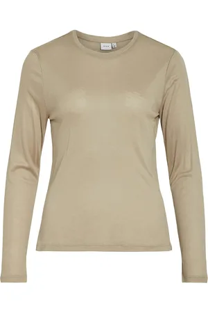 VILA Vialexia O-Neck L/S Top - Noos Tops T-shirts & Tops Long-sleeved Khaki Green