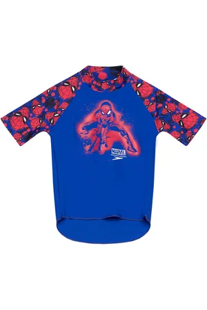 Speedo Marvel Spiderman Sun Top Beautiful Bl Sport Swim Tops Blue