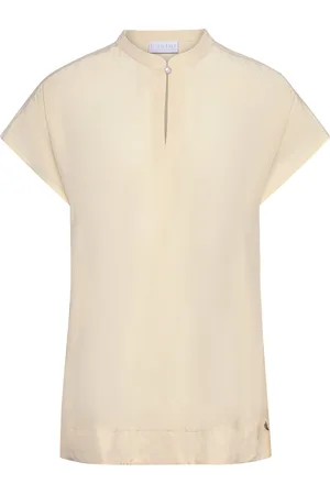 Coster Copenhagen Top With Stand Tops Blouses Short-sleeved Cream