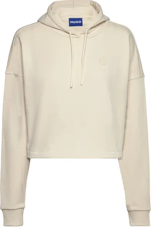 Hugo Blue Dilvie_B Tops Sweat-shirts & Hoodies Hoodies Cream