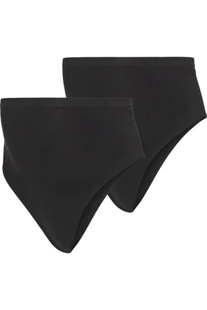 Mama;licious Mlheal Cotton G-String 2-P A. Noos Stringit Alusvaatteet Black