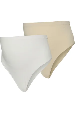 Mama;licious Mlheal Cotton G-String 2-P A. Noos Stringit Alusvaatteet White