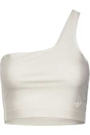 adidas Spandex Crop Sport Sport Clothing Sports Tops & T-shirts Sport Crop Tops Sport Sleeveless Crop Tops White