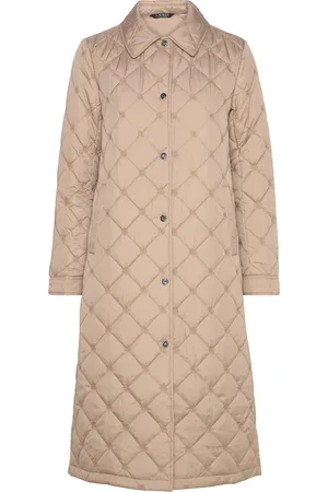 Ralph Lauren Diamond-Quilted Long Coat Topattu Pitkä Takki Beige