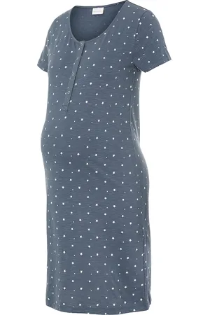 Mama;licious Mlmira Aop Jrs Nightgown 2F A. E. Noos Baby & Maternity Maternity Clothes Navy