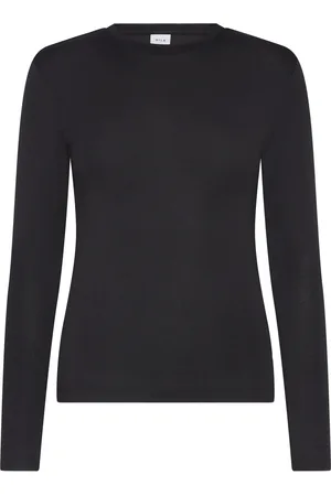 VILA Vialexia O-Neck L/S Top - Noos Tops T-shirts & Tops Long-sleeved Black