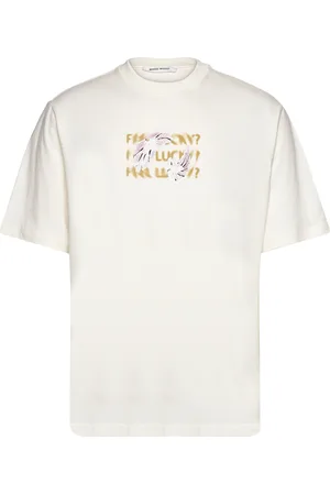 WoodWood Haider Lucky T-Shirt Gots Tops T-shirts Short-sleeved Cream