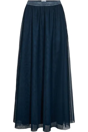 Numph Nuea Maxi Skirt Pitkä Hame Blue