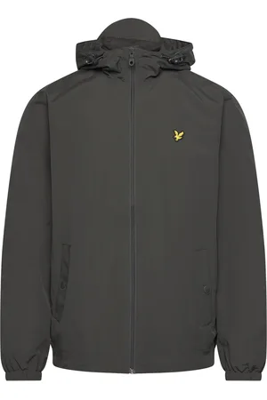 Lyle & Scott Zip Through Hooded Jacket Ohut Takki Black
