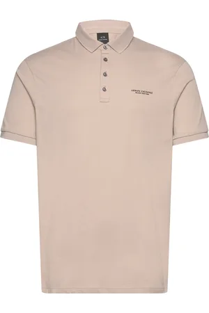 Armani Exchange Polo Shirt Tops Polos Short-sleeved Beige