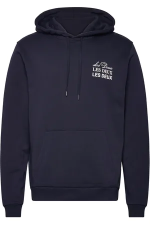 Les Deux Triple Hoodie Tops Sweat-shirts & Hoodies Hoodies Navy