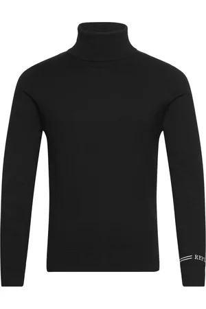 Replay Sweater Regular Tops Knitwear Turtlenecks Black