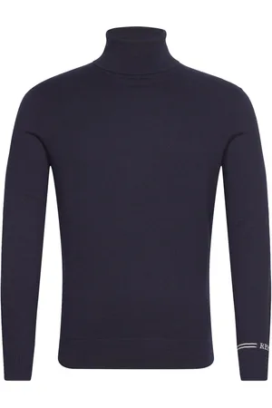 Replay Sweater Regular Tops Knitwear Turtlenecks Navy