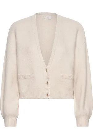 Dante 6 D6Eileen Short Cardigan Tops Knitwear Cardigans Cream